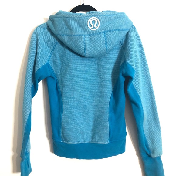 LULULEMON Vibrant Turquoise Blue Scuba Sweater - Picture 2 of 4